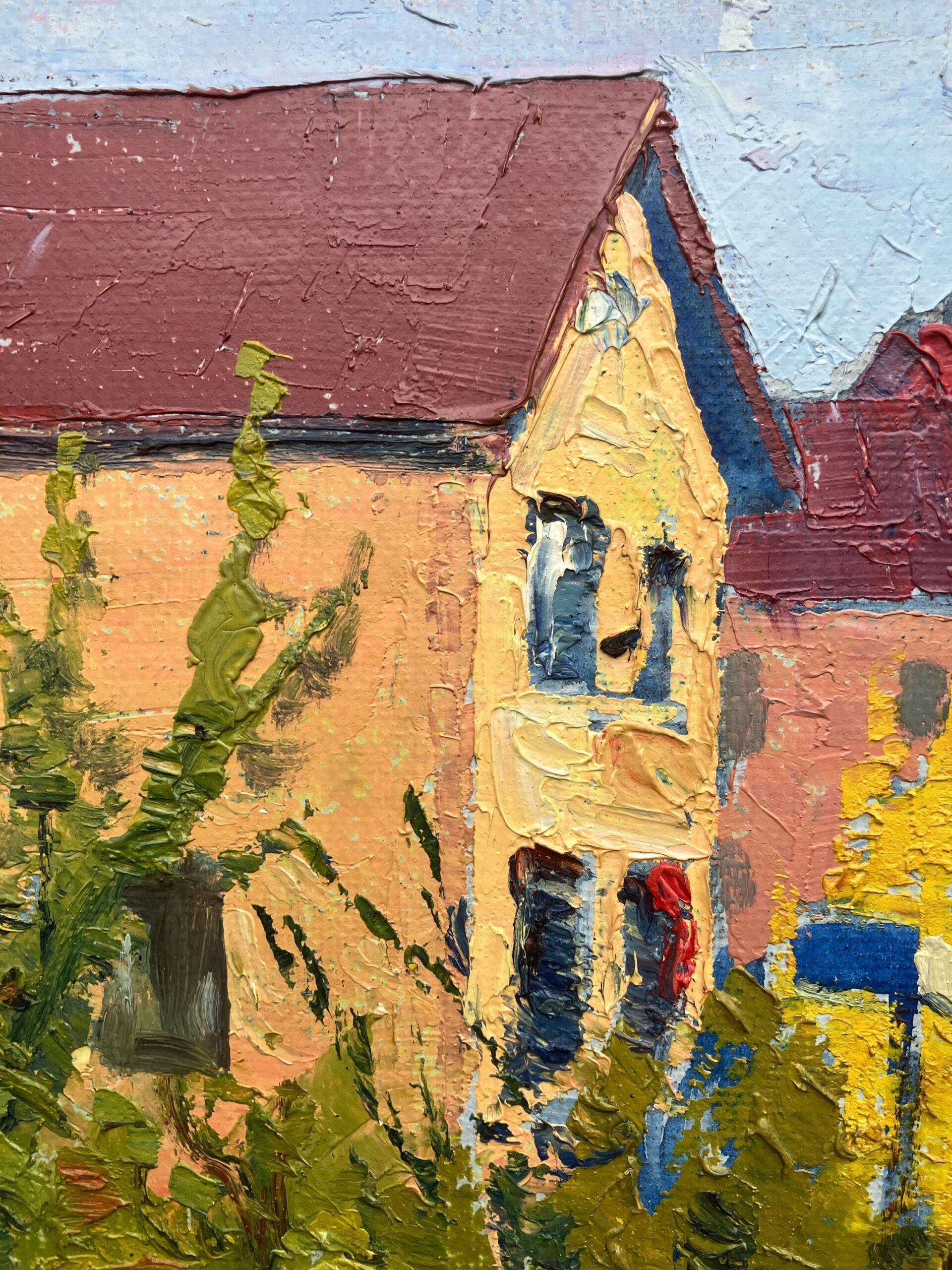 Vintage Oil Painting: Swedish Street Scene by Hjalmar Larsson, 1945 , Framed Original Swedish Art - Image 8