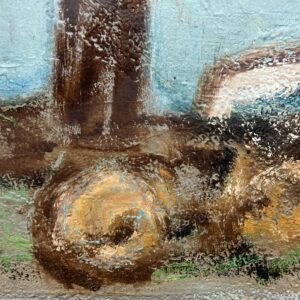 Fishing Harbor Oil Painting, Scandinavian Maritime Scene, 1977 - Image 9