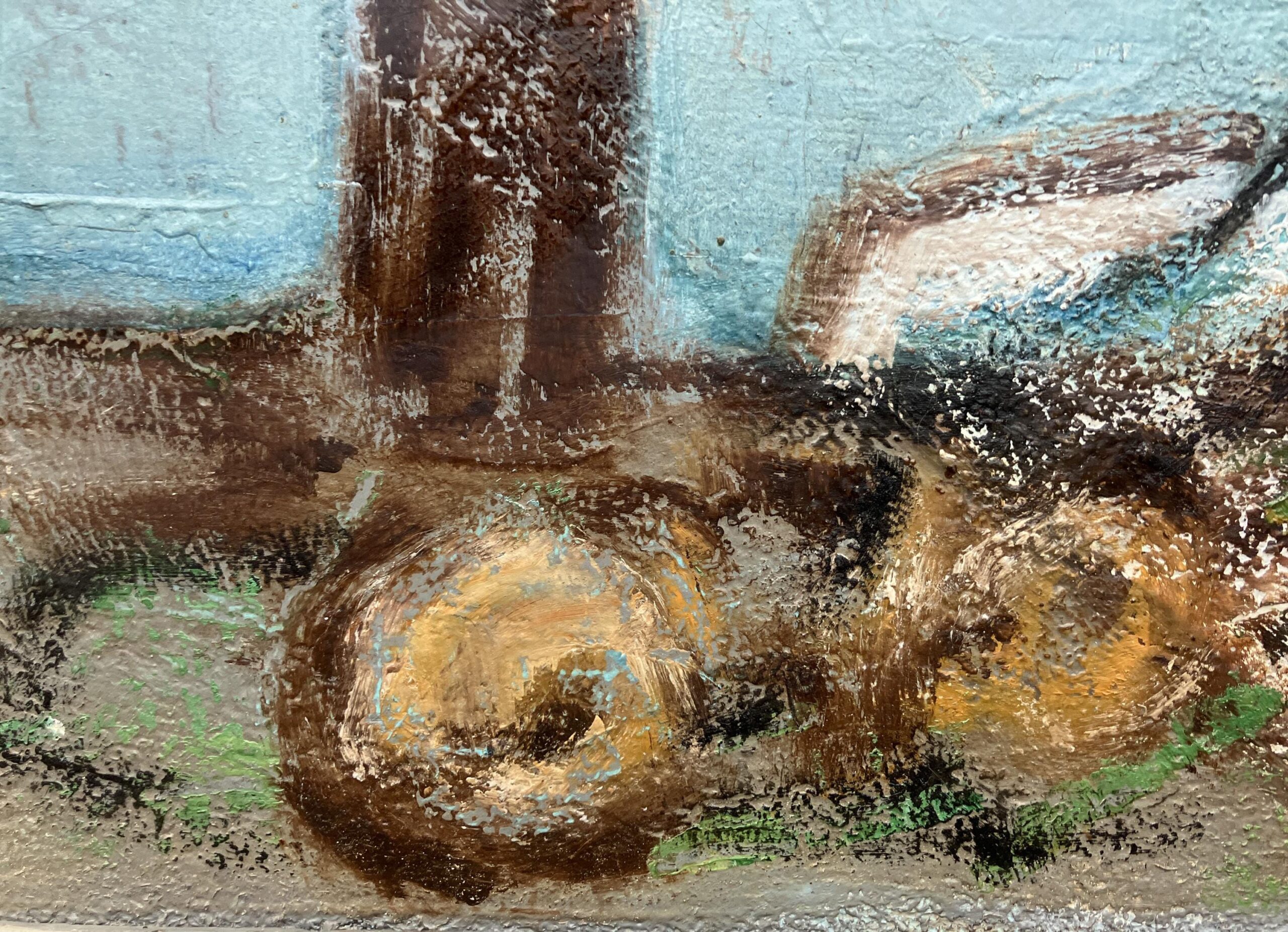Fishing Harbor Oil Painting, Scandinavian Maritime Scene, 1977 - Image 9