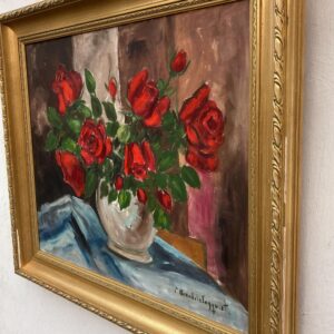 Floral Still Life Oil Painting, Swedish Mid-Century Art - Image 6