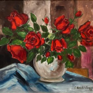 Floral Still Life Oil Painting, Swedish Mid-Century Art - Image 3