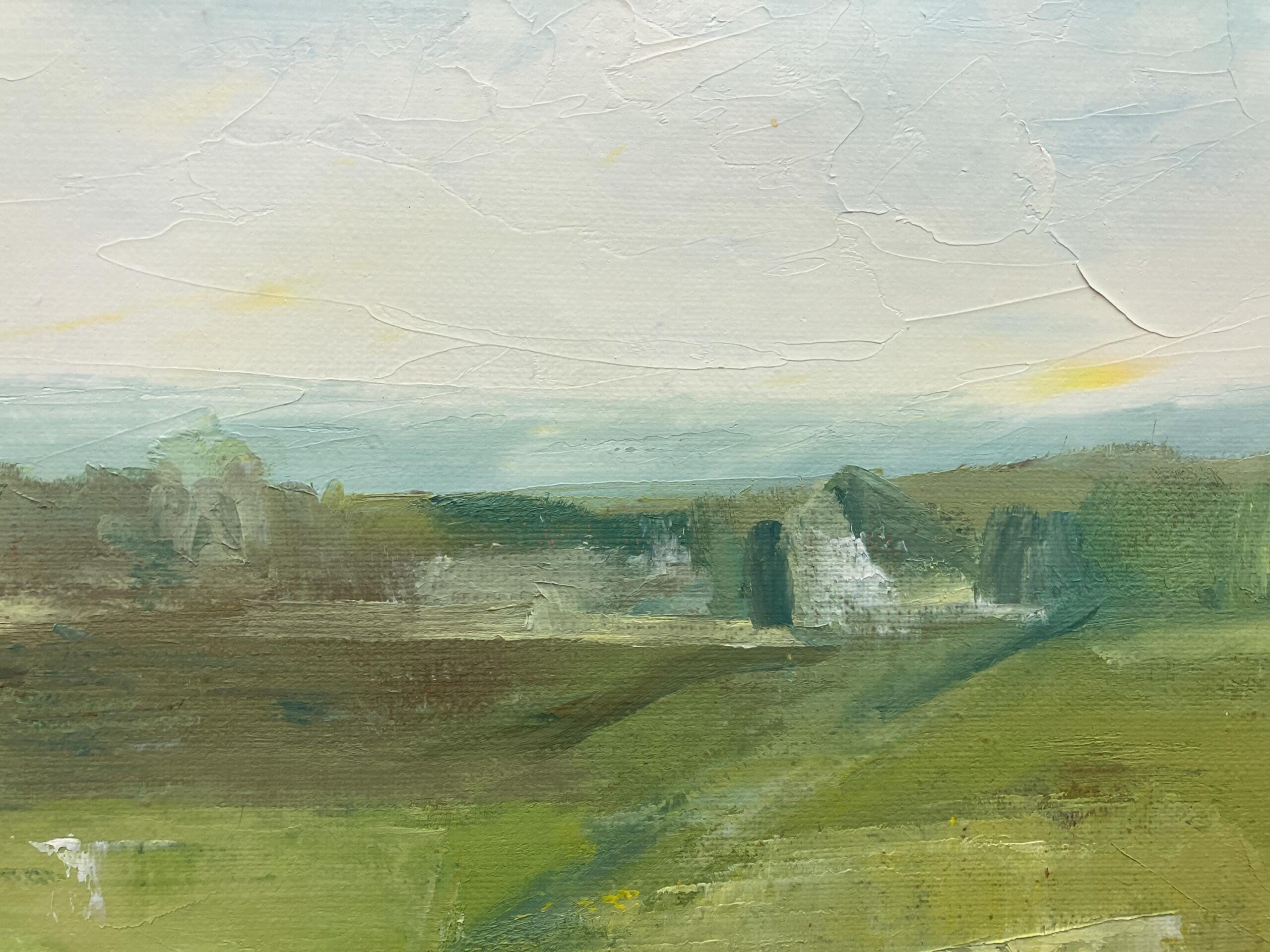 Scandinavian Landscape Oil Painting with Figures, 1996 - Image 5