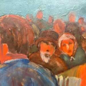 Swedish midsummer dance scene, oil on hardboard, dated 1943 - Image 8