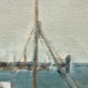 Fishing Harbor Oil Painting, Scandinavian Maritime Scene, 1977 - Image 8