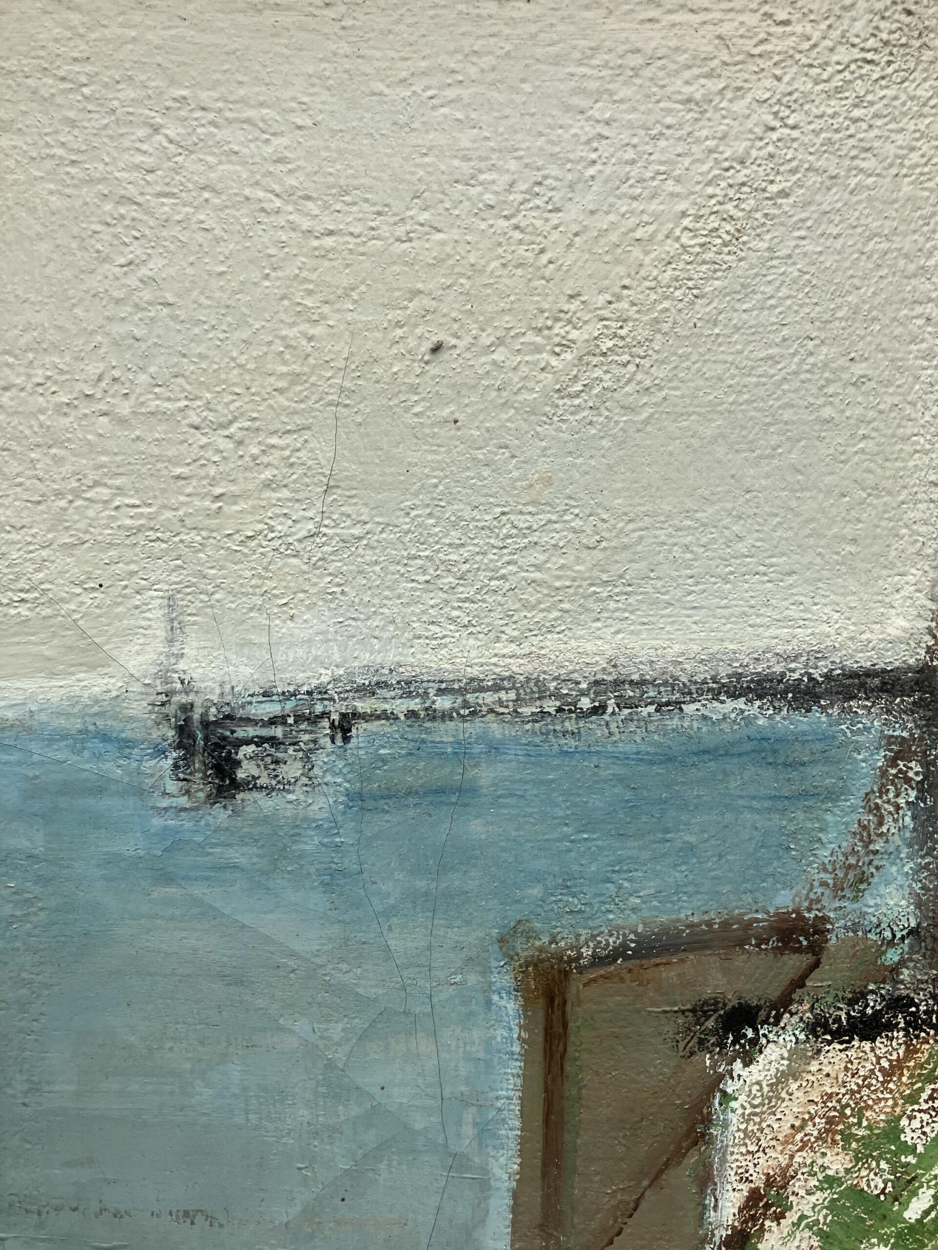 Fishing Harbor Oil Painting, Scandinavian Maritime Scene, 1977 - Image 10