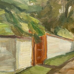 Smaller Danish Landscape Oil Painting: Mid-Century Rural Scene - Image 5
