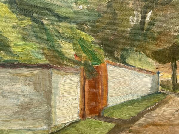 Smaller Danish Landscape Oil Painting: Mid-Century Rural Scene