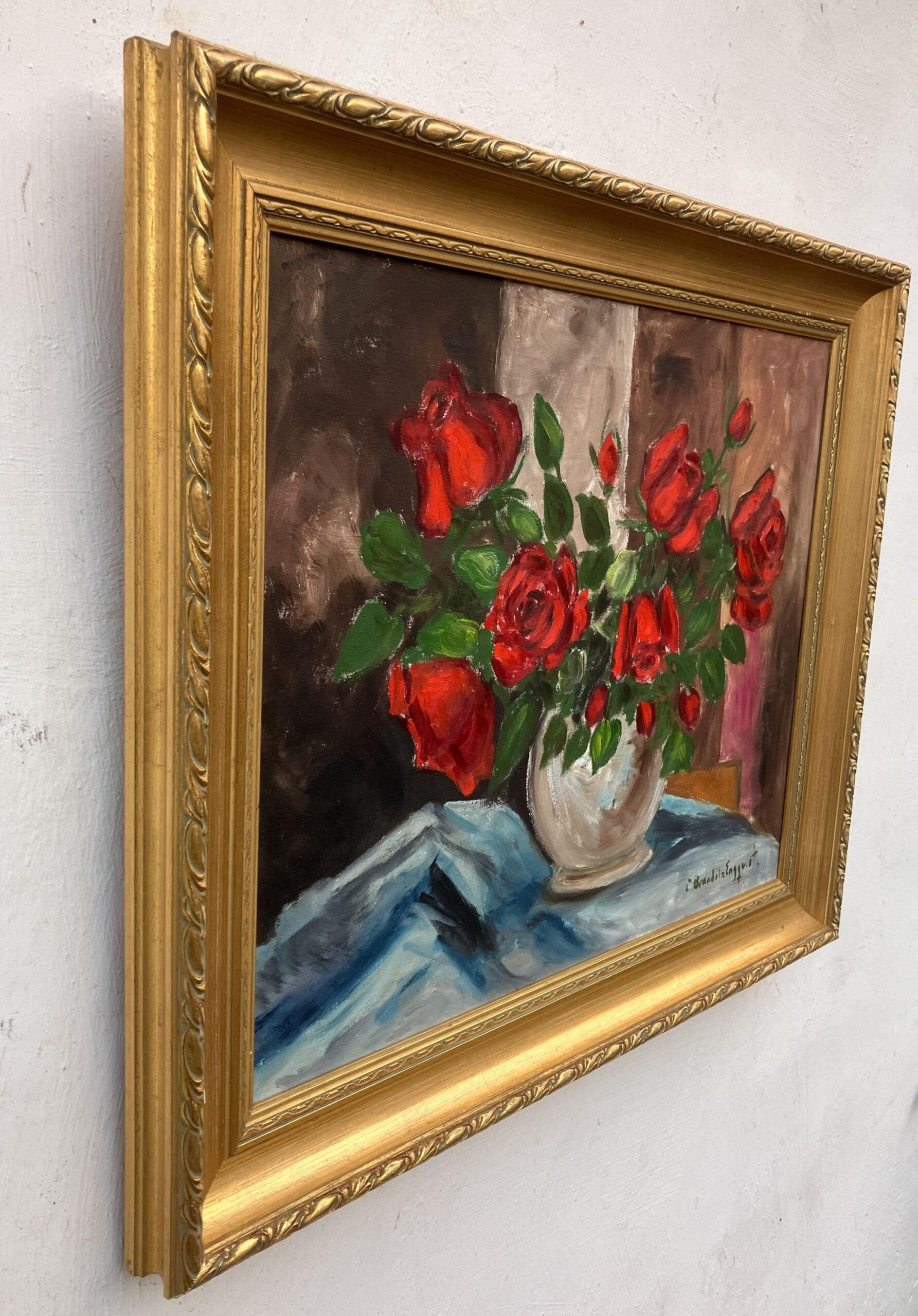 Floral Still Life Oil Painting, Swedish Mid-Century Art - Image 5