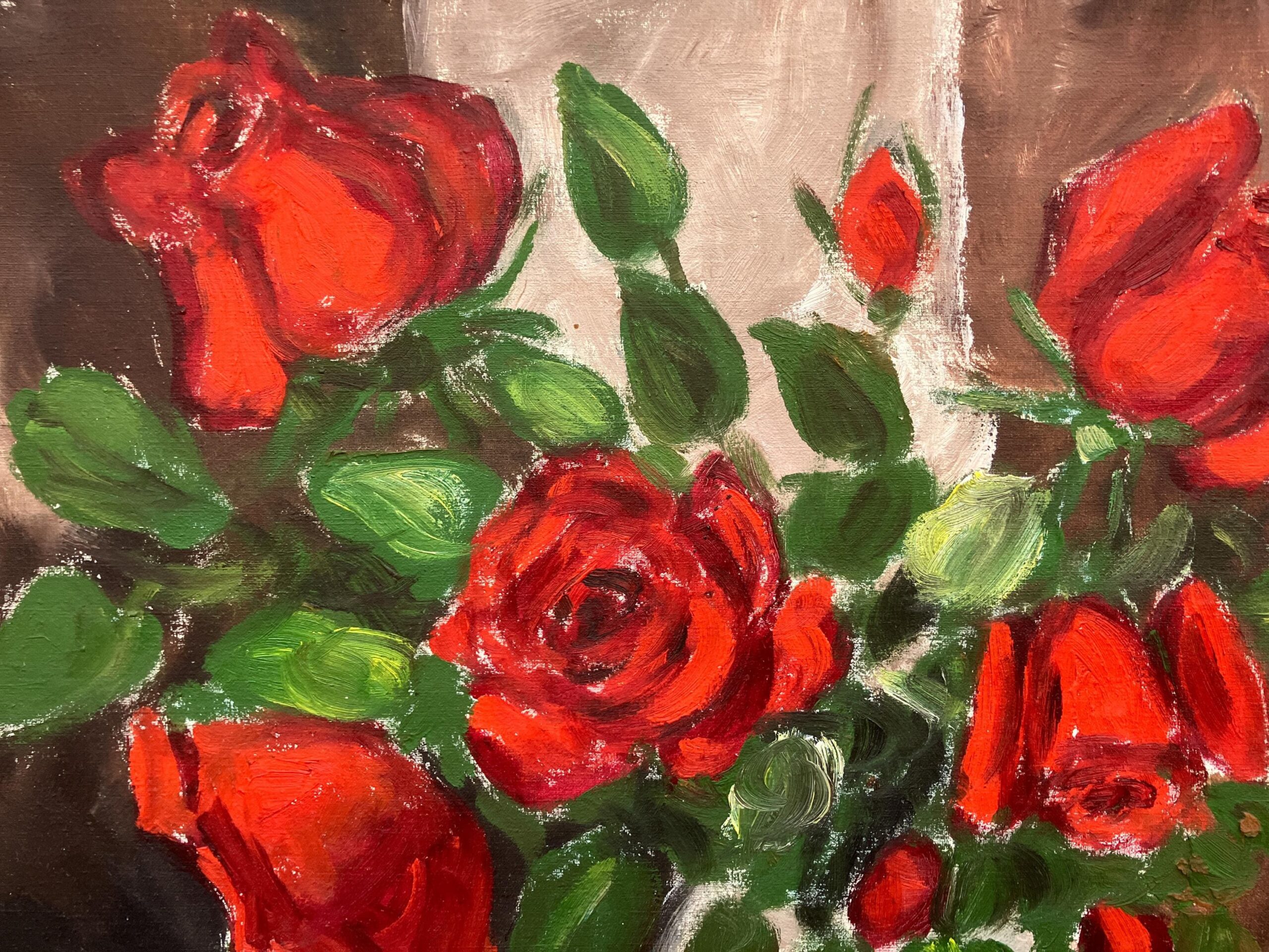 Floral Still Life Oil Painting, Swedish Mid-Century Art - Image 4