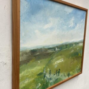 Scandinavian Landscape Oil Painting with Figures, 1996 - Image 8