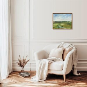 Scandinavian Landscape Oil Painting with Figures, 1996 - Image 2