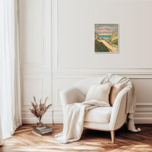 Danish West Coast Landscape with Sea and Dunes, Oil on Canvas, 1960s - Image 2