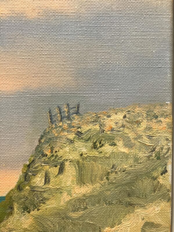Danish West Coast Landscape with Sea and Dunes, Oil on Canvas, 1960s
