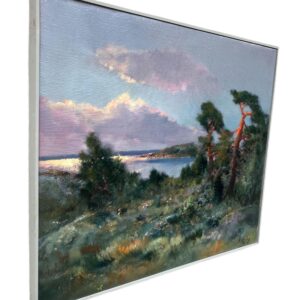Swedish Coastal Landscape, Oil on Canvas, Late 20th Century - Image 7