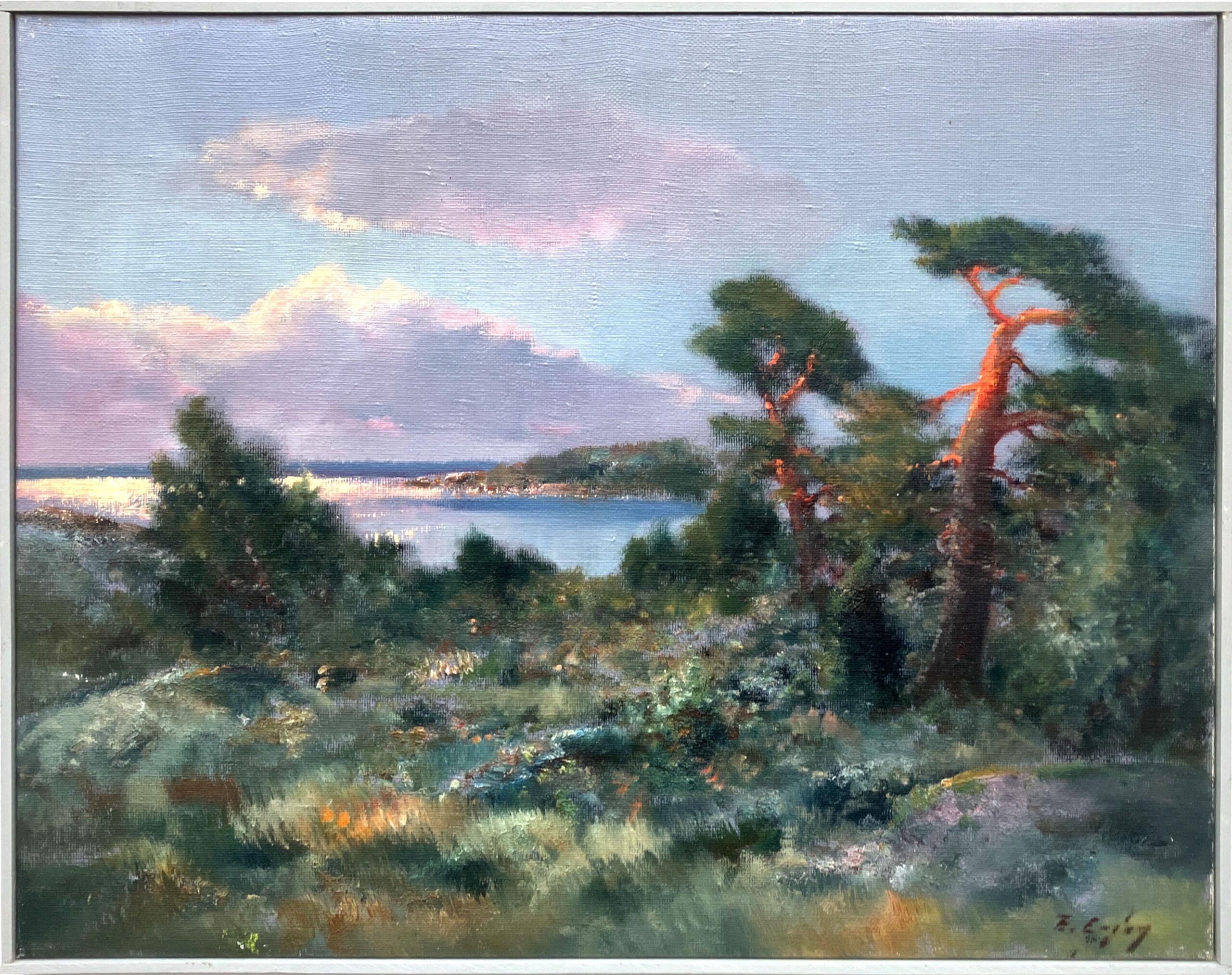 Swedish Coastal Landscape, Oil on Canvas, Late 20th Century - Image 10