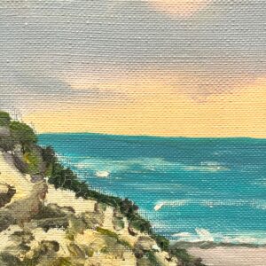 Danish West Coast Landscape with Sea and Dunes, Oil on Canvas, 1960s - Image 4