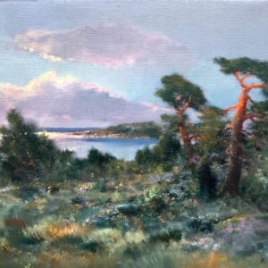 Swedish Coastal Landscape, Oil on Canvas, Late 20th Century - Image 3
