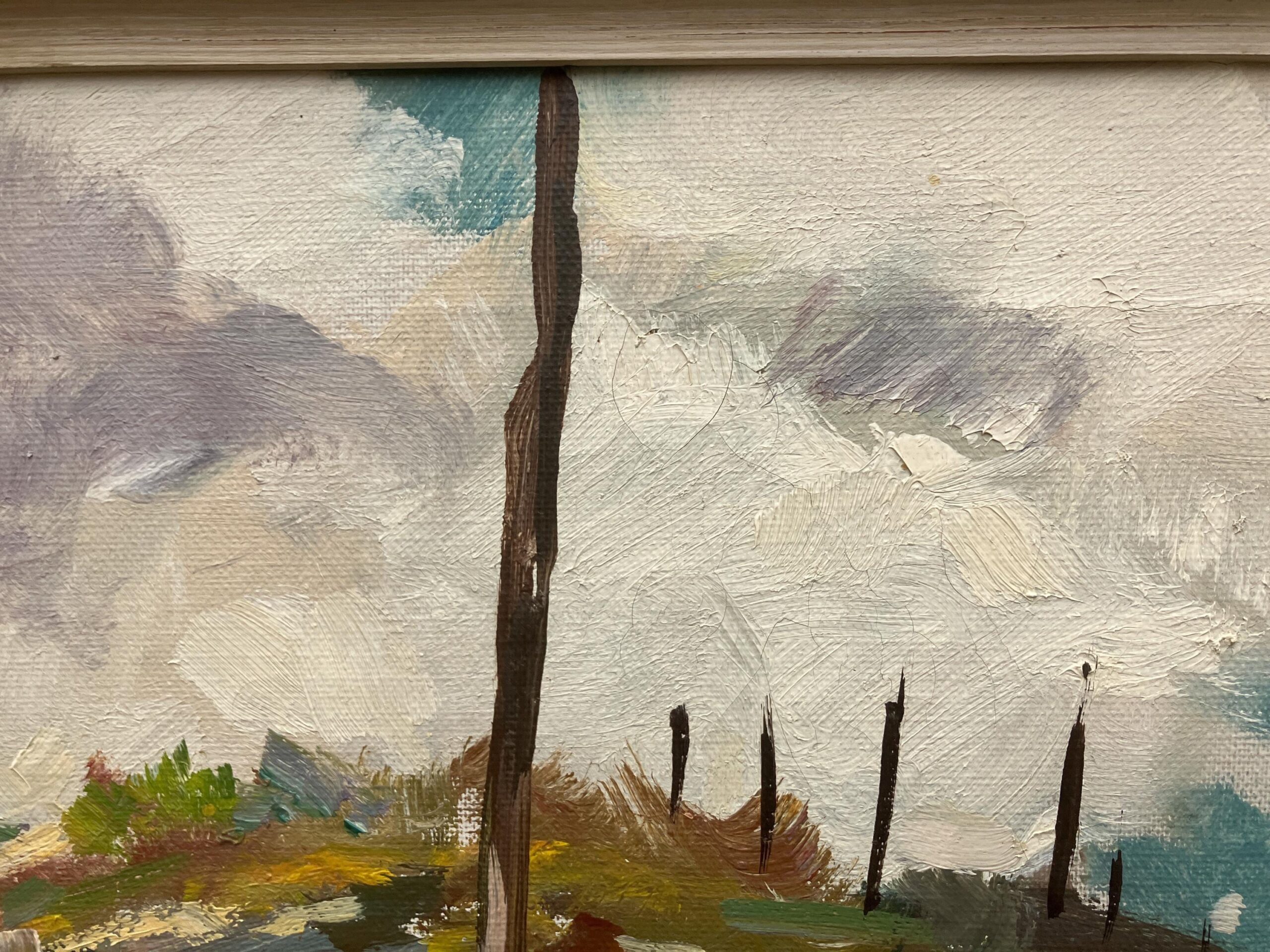 Swedish Figurative Vintage Coastal Scene with Figures – Oil on Canvas - Image 6