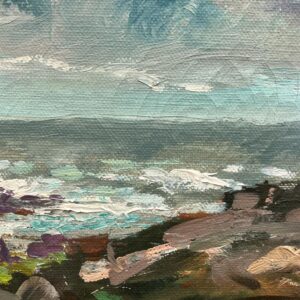 Swedish Figurative Vintage Coastal Scene with Figures – Oil on Canvas - Image 7