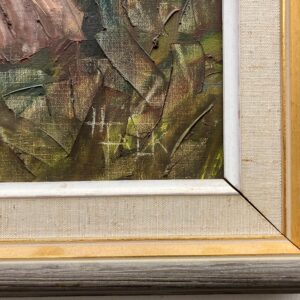 Vintage Figurative Oil Painting of Children Playing, Scandinavian Modern, - Image 8