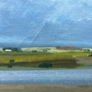 Danish Landscape Oil Painting with Lake View, 1970s Scandinavian Wall Art - Image 8