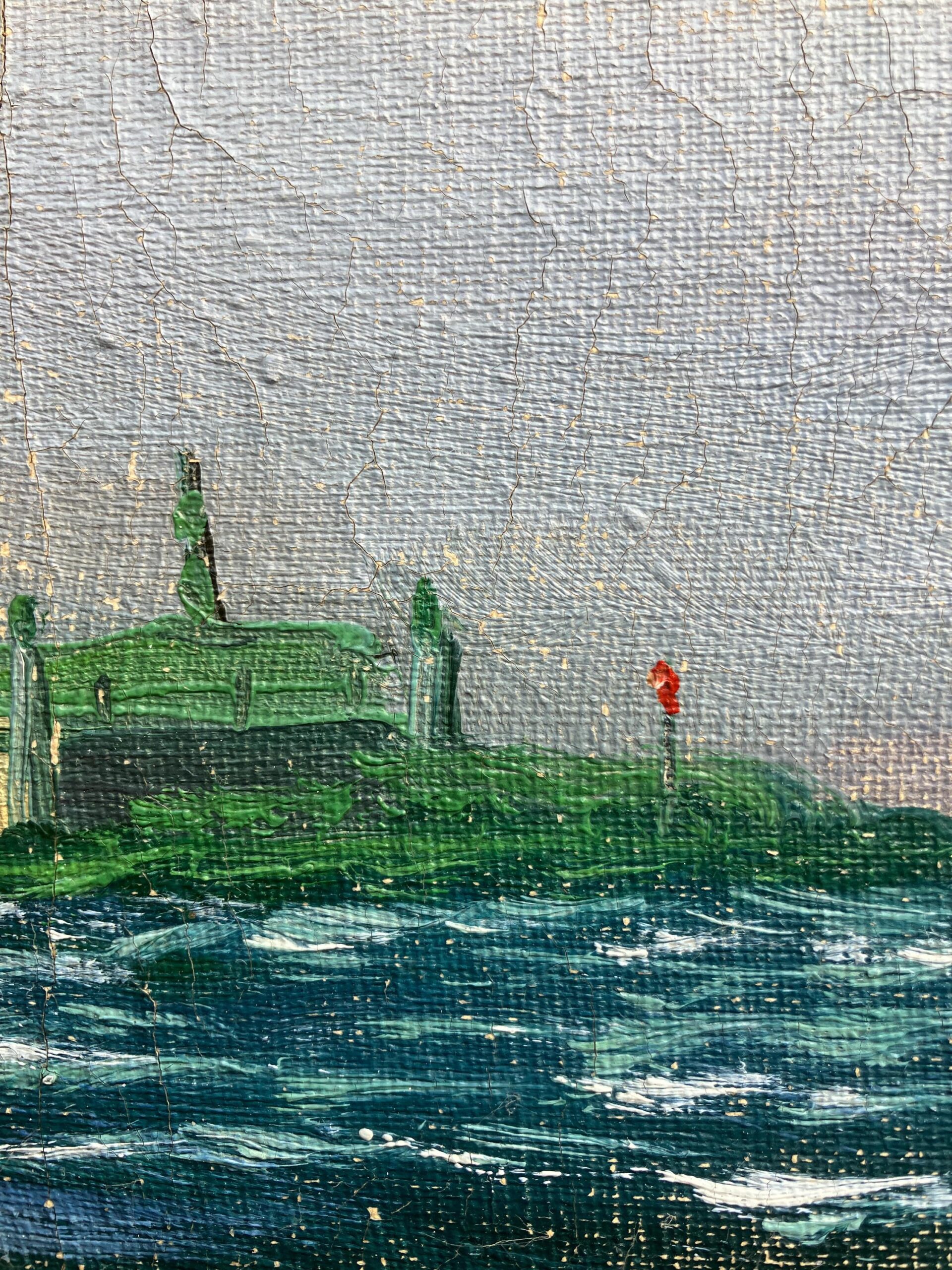 Tall Ship Oil Painting, Kronborg Castle Helsingor Oresund Maritime Scene - Image 6