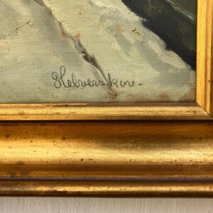 Scandinavian Street Scene Painting – Aalborg 1928 Skolegade – Danish Vintage Oil Painting - Image 7