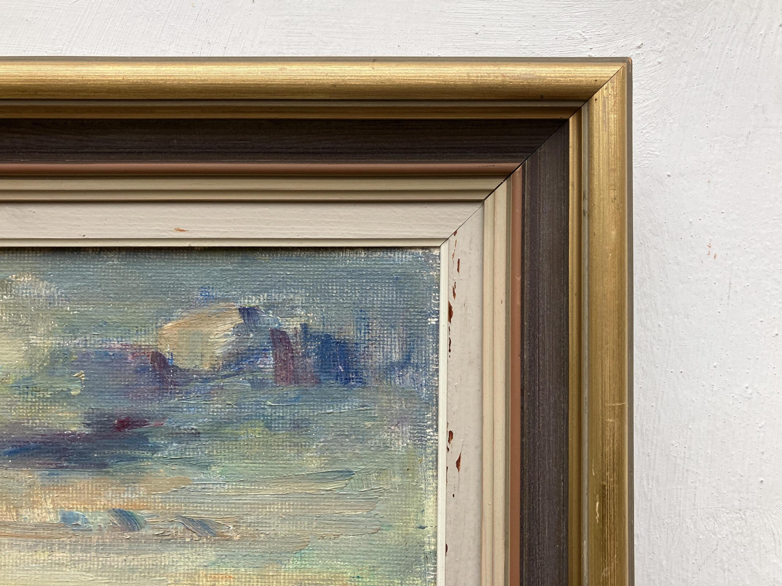 Scandinavian Beach Boats Oil Painting, Vintage Nordic Coastal Wall Art - Image 7