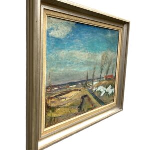 Swedish Spring Landscape Oil Painting, Original Vintage Scandinavian Wall Art, Sven Gideon Isaksson - Image 9