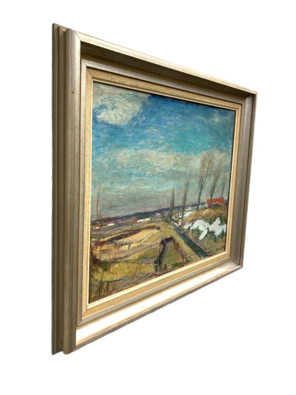 Swedish Spring Landscape Oil Painting, Original Vintage Scandinavian Wall Art, Sven Gideon Isaksson