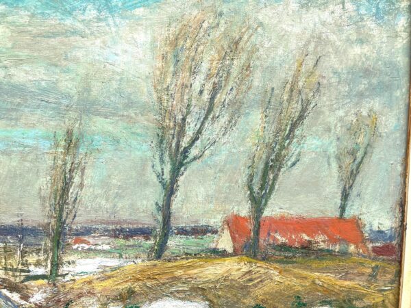 Swedish Spring Landscape Oil Painting, Original Vintage Scandinavian Wall Art, Sven Gideon Isaksson