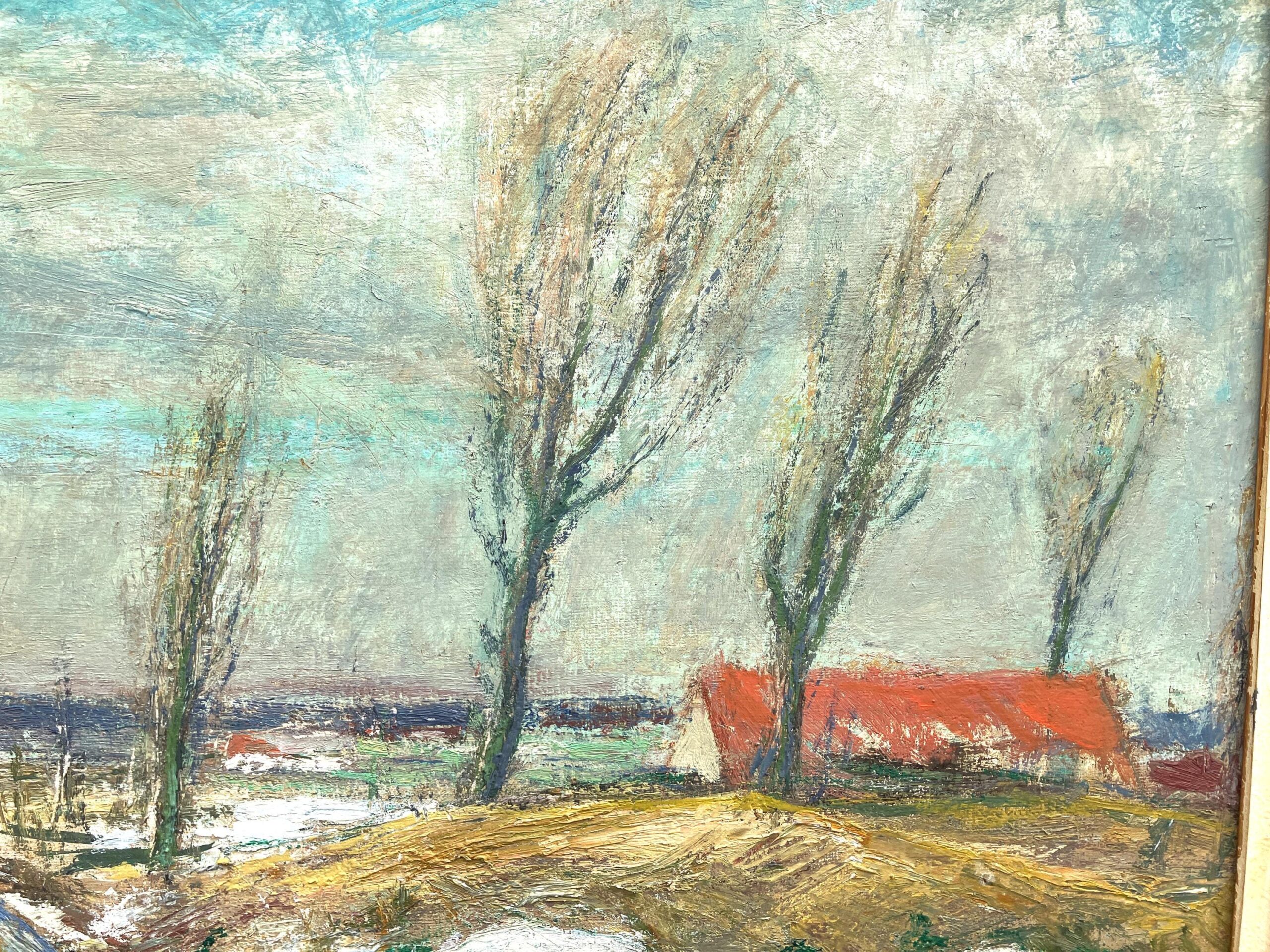 Swedish Spring Landscape Oil Painting, Original Vintage Scandinavian Wall Art, Sven Gideon Isaksson - Image 6