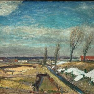 Swedish Spring Landscape Oil Painting, Original Vintage Scandinavian Wall Art, Sven Gideon Isaksson - Image 4