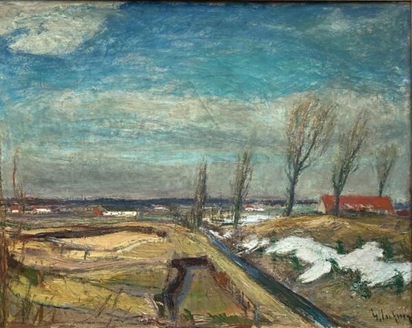 Swedish Spring Landscape Oil Painting, Original Vintage Scandinavian Wall Art, Sven Gideon Isaksson