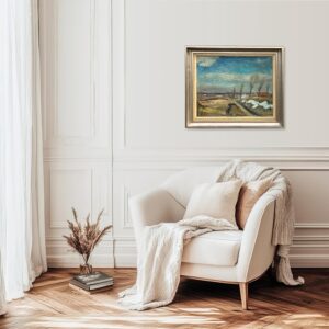 Swedish Spring Landscape Oil Painting, Original Vintage Scandinavian Wall Art, Sven Gideon Isaksson - Image 3