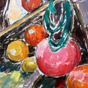 Fishing Gear Still Life, Vintage Oil Painting, Swedish Coastal Decor - Image 6
