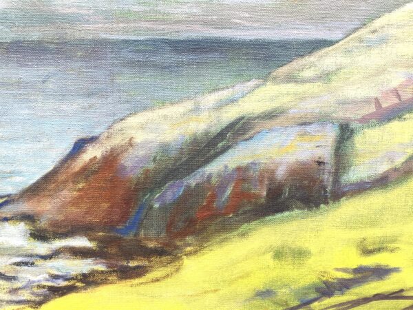 Swedish Landscape Painting, Vintage Oil Painting, Farmhouse Decor