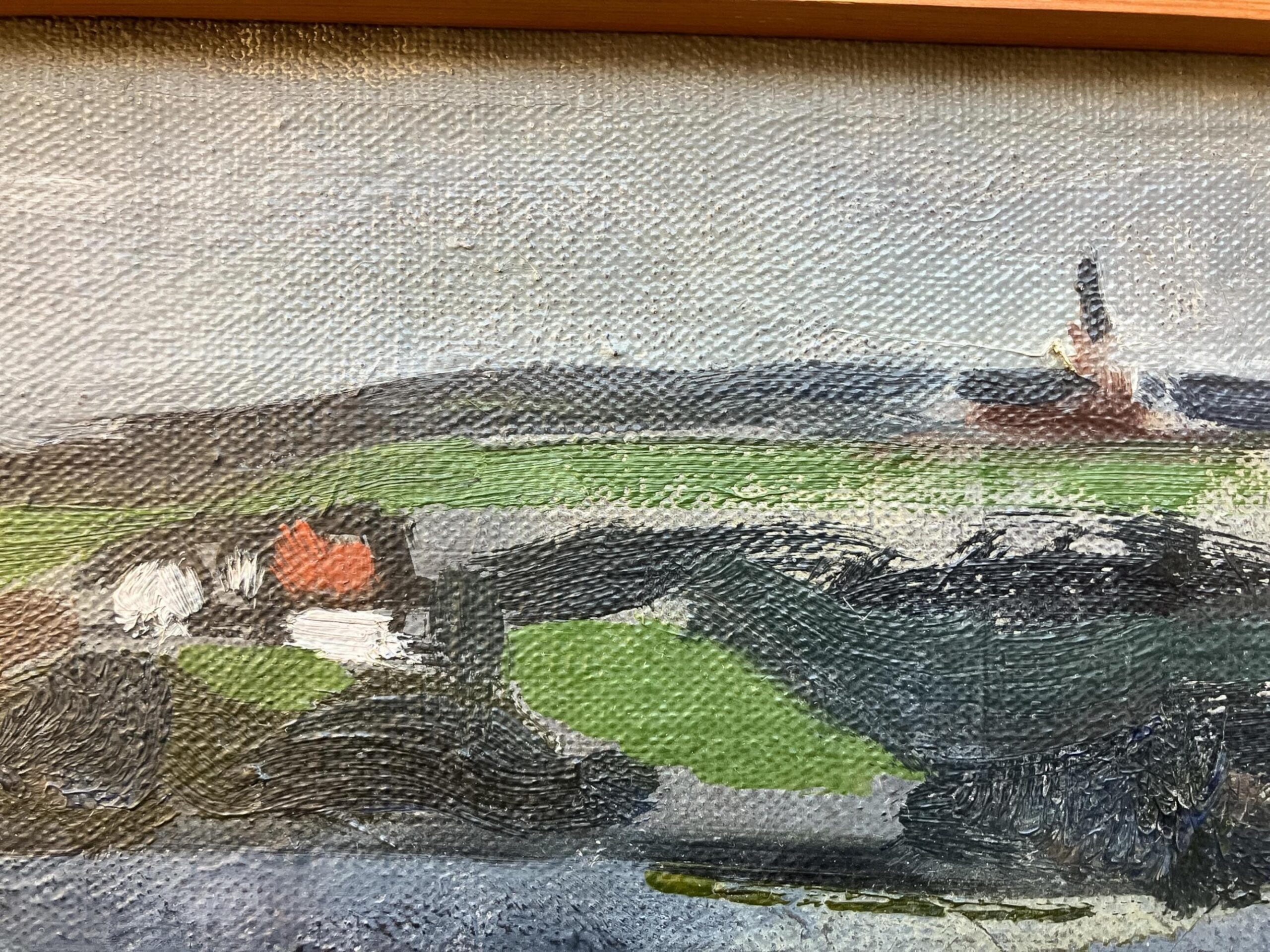 Danish Lake Landscape with Sailboat, Oil on Canvas, Mid-20th Century - Image 10