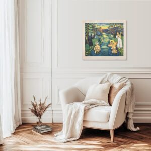 Large Figurative Bathing Scene, Jussi Taipaleenmäki, Signed Limited Edition Lithograph - Image 3