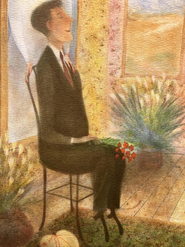 The Suitor, Large Scandinavian Lithograph by Kjell Sundberg, Signed Limited Print