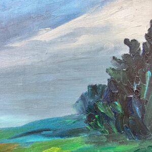 Vintage Danish Landscape Oil Painting, Birds and Dramatic Sky, Signed and dated 1969 - Image 10