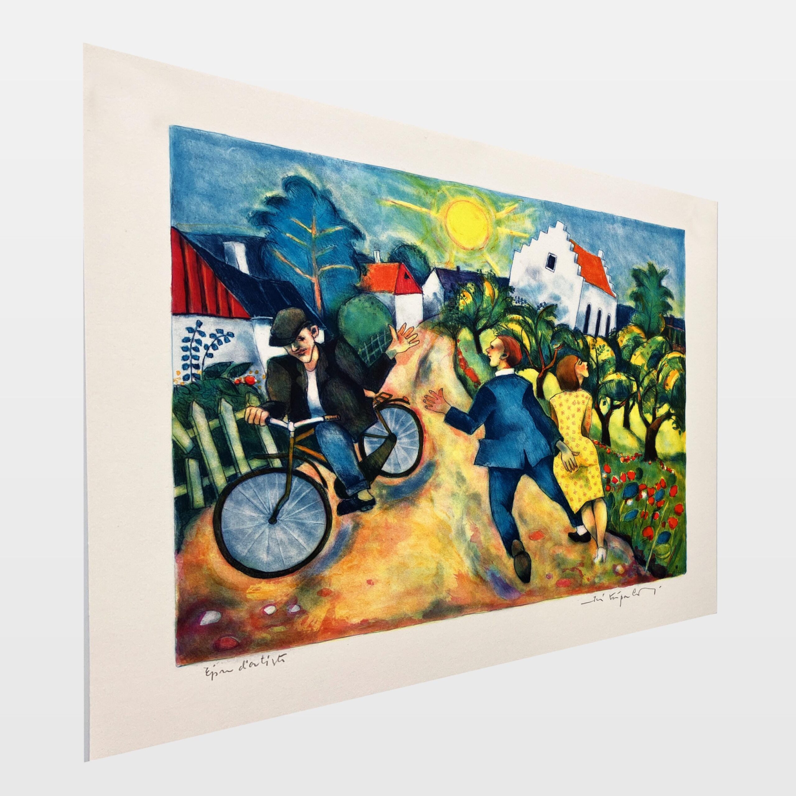 Summer Village Life, Jussi Taipaleenmäki Lithograph, Signed Limited Edition Print - Image 6
