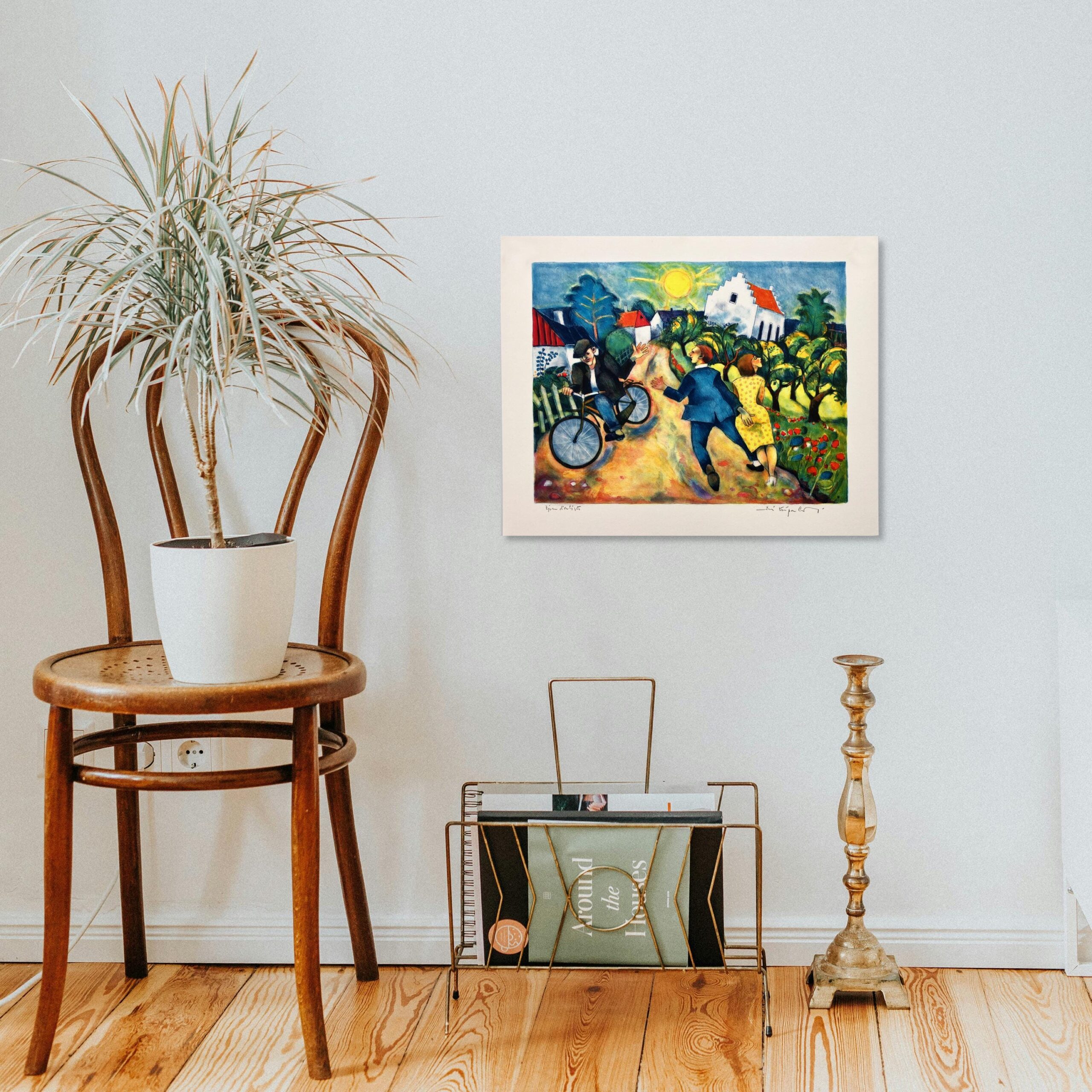 Summer Village Life, Jussi Taipaleenmäki Lithograph, Signed Limited Edition Print - Image 2