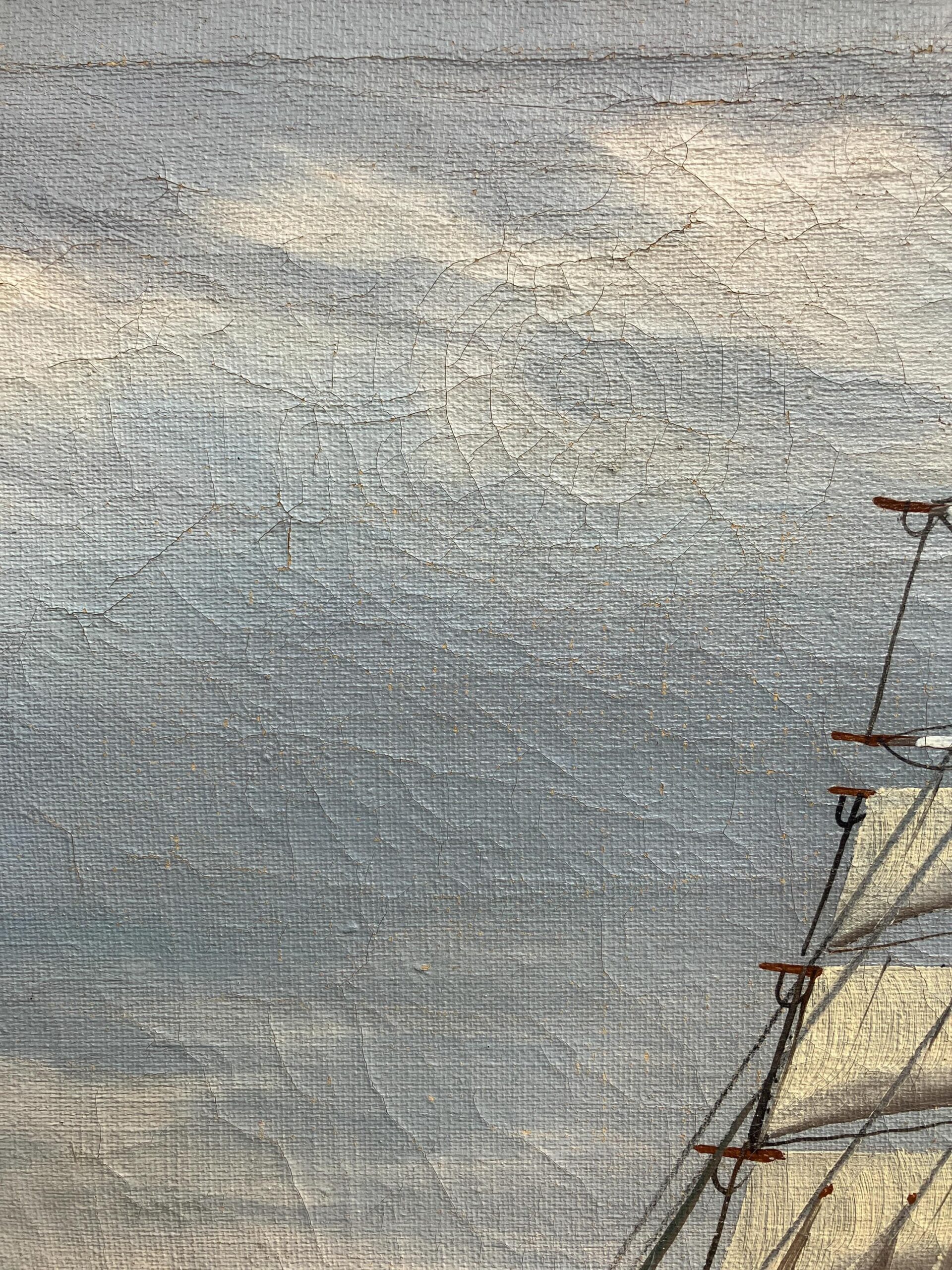 Tall Ship Oil Painting, Kronborg Castle Helsingor Oresund Maritime Scene - Image 7