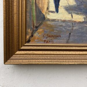 Large Paris Street Scene Montmartre Sacré Coeur, Vintage Oil Painting, European Decor - Image 8