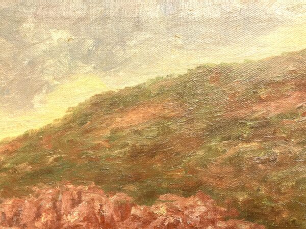 Vintage Scandinavian Seascape Coastal Painting – Sweden Oil Painting