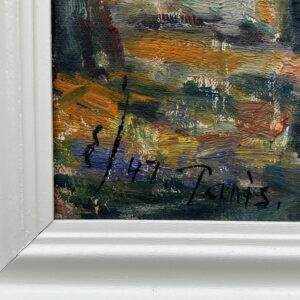 Montmartre Painting, Vintage Oil Painting, European Decor, Danish Artist Ejner Johansen - Image 9