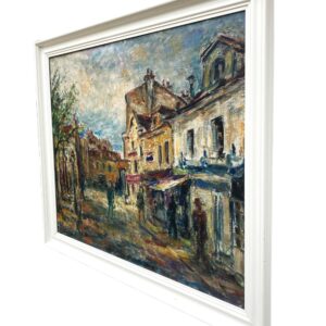 Montmartre Painting, Vintage Oil Painting, European Decor, Danish Artist Ejner Johansen - Image 5