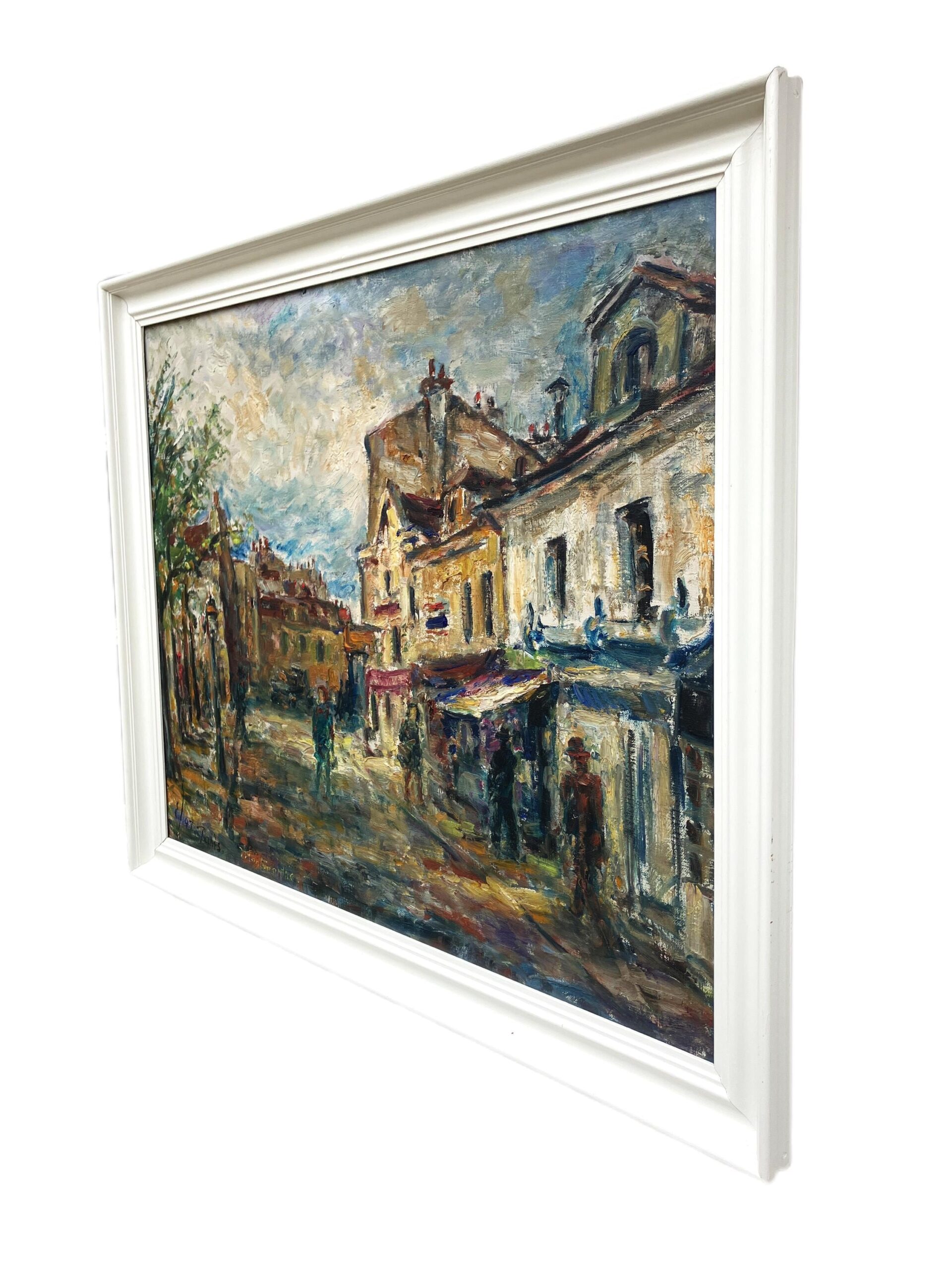 Montmartre Painting, Vintage Oil Painting, European Decor, Danish Artist Ejner Johansen - Image 5
