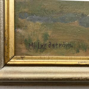 Swedish Landscape Painting, Vintage Oil Art, Scandinavian Farmhouse Decor - Image 6